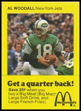 1975 McDonald's Quarterbacks Al Woodall
